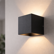 Modern LED Waterproof Wall Light 12W Black | Indoor and Outdoor | Warm or Cool White Aluminum Wall Lamp
