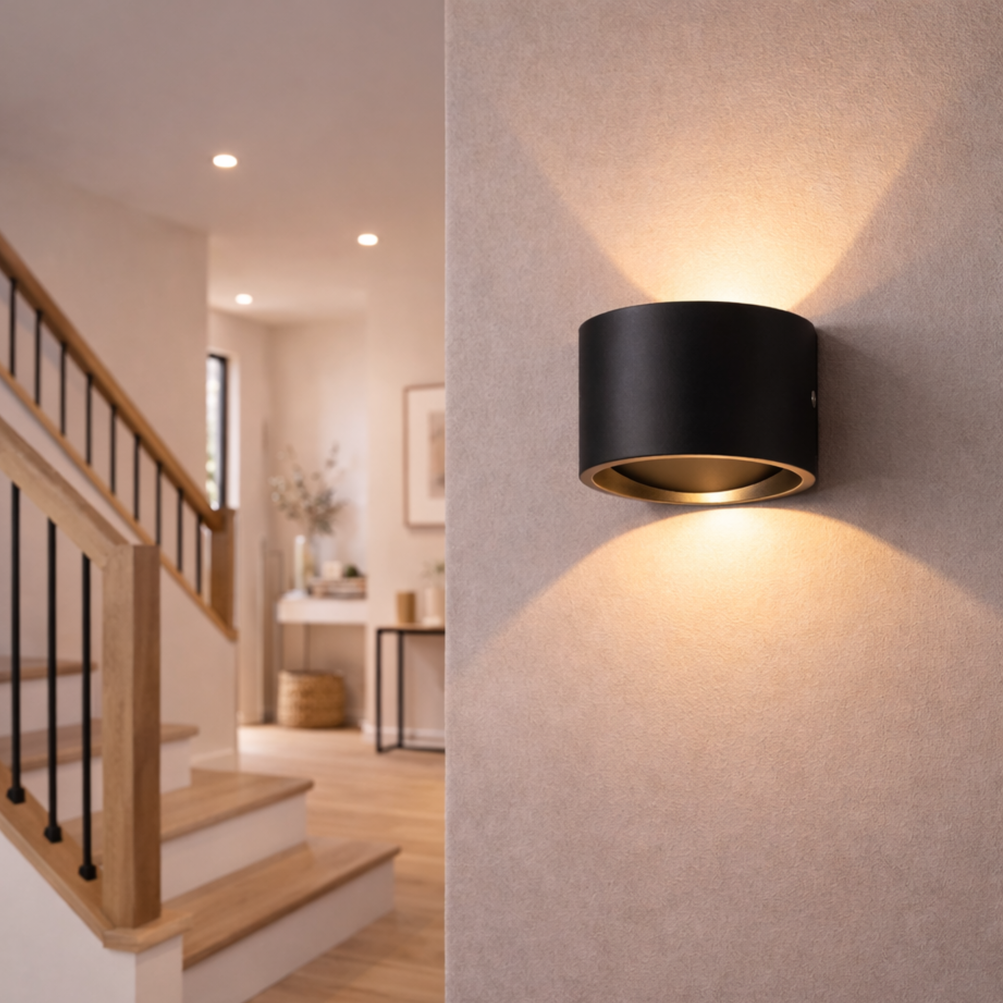 Contemporary LED Round Wall Light – Up & Down Glow