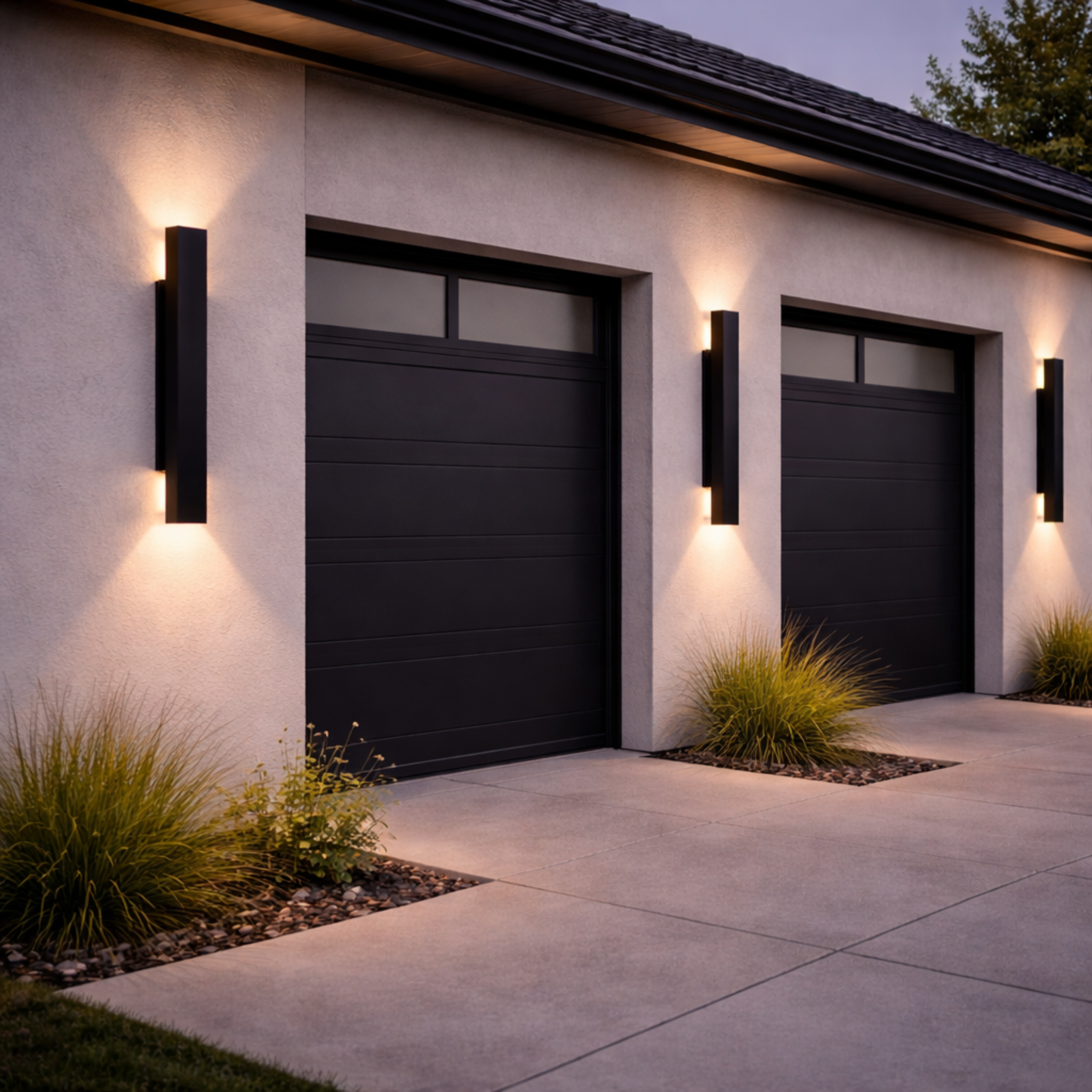 LED Outdoor Waterproof Wall Light Black – IP65 Up & Down Glow