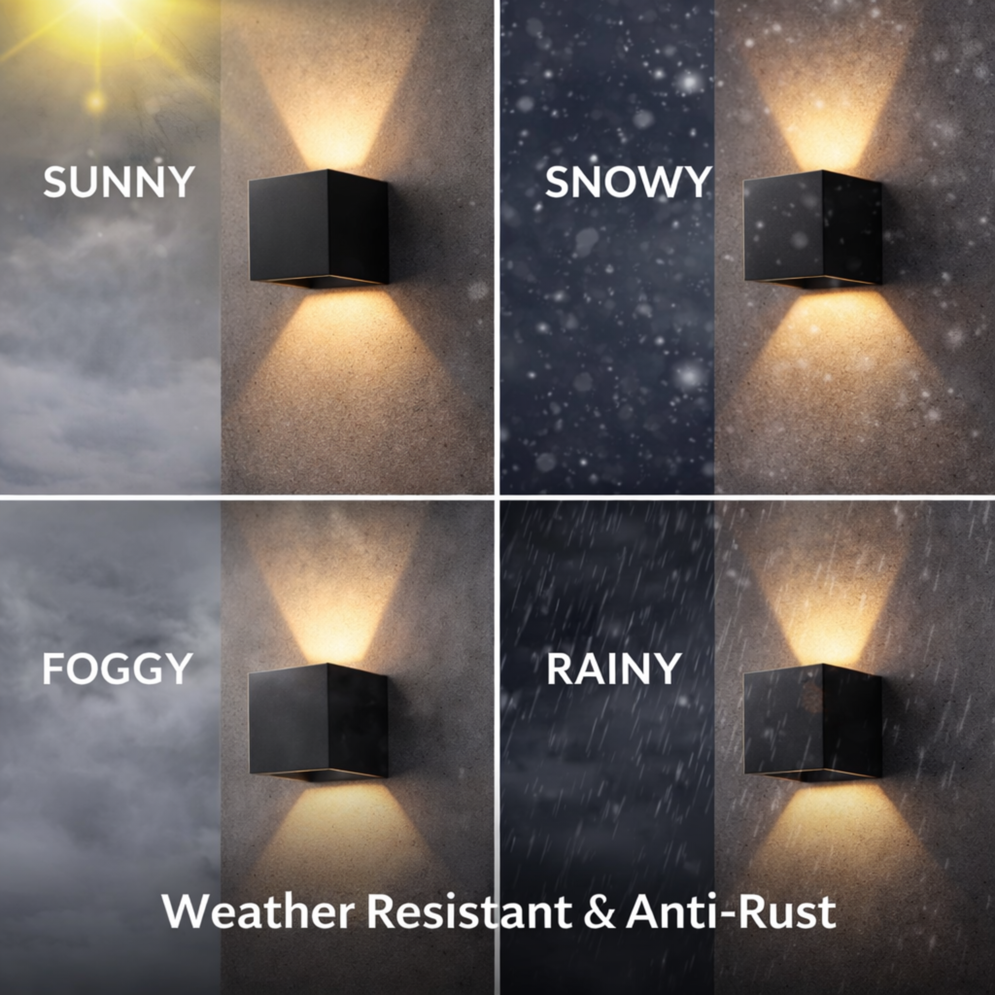 Modern LED Waterproof Wall Light 12W Black | Indoor and Outdoor | Warm or Cool White Aluminum Wall Lamp