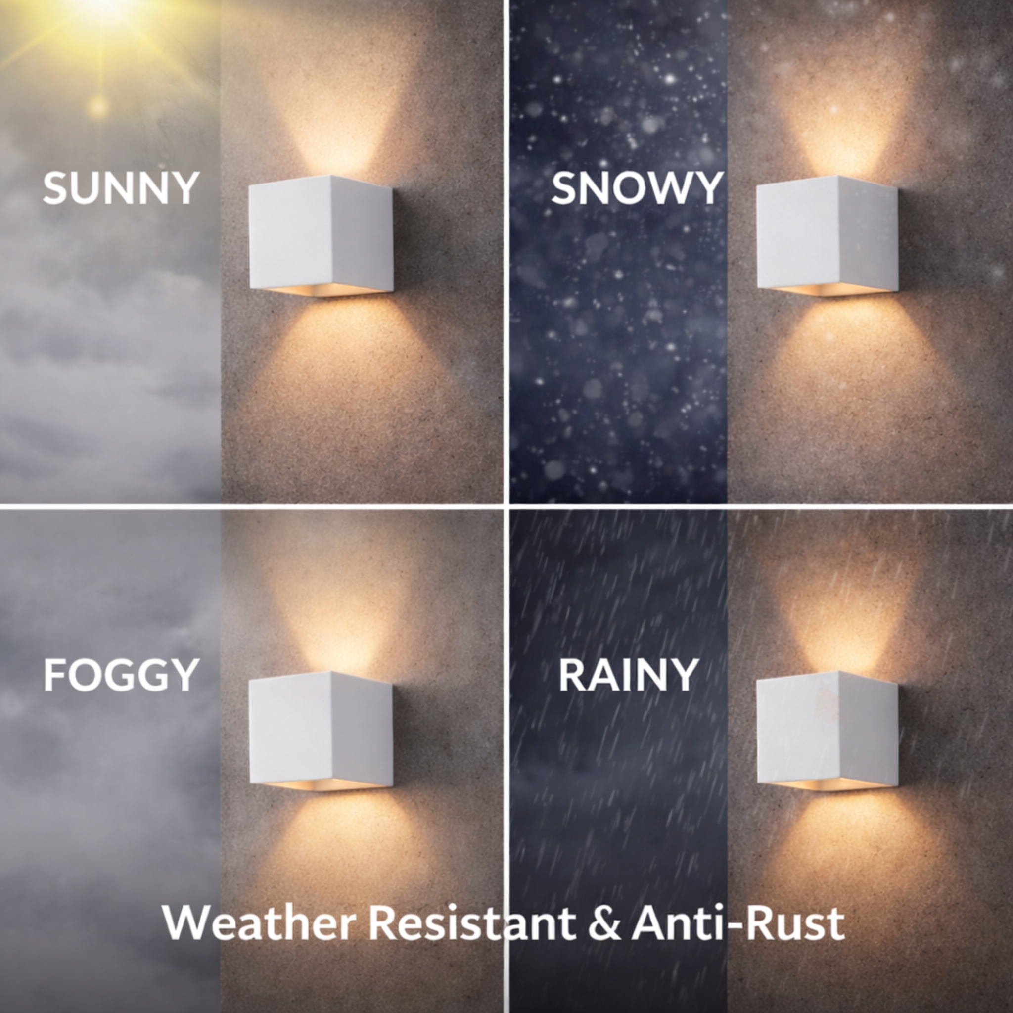 Modern LED Waterproof Wall Light 12W White | Indoor and Outdoor | Warm or Cool White Aluminum Wall Lamp