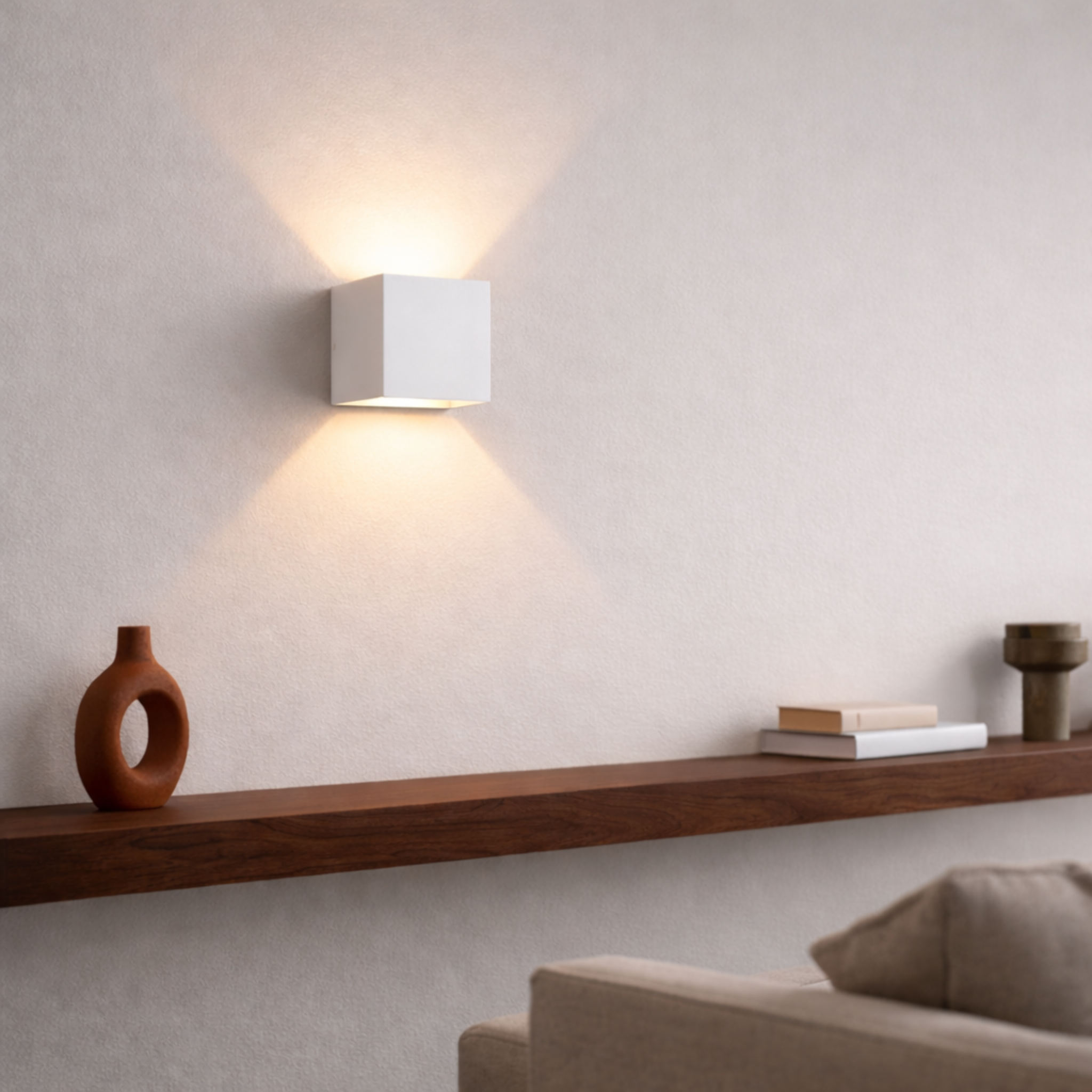 Modern LED Waterproof Wall Light 12W White | Indoor and Outdoor | Warm or Cool White Aluminum Wall Lamp