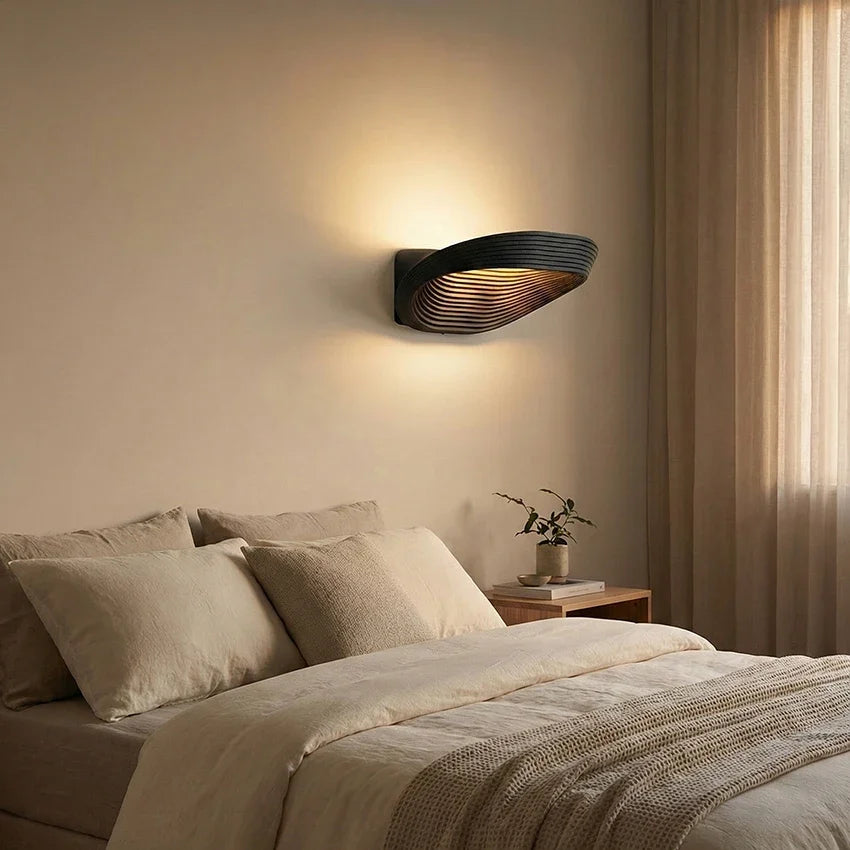 Designer LED Oval Wall Light – 12W (Black)