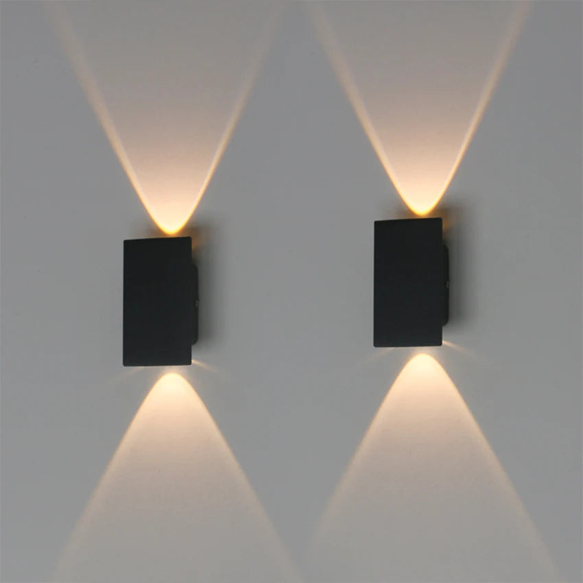LED Waterproof Wall Light – Set of 2 (Black)